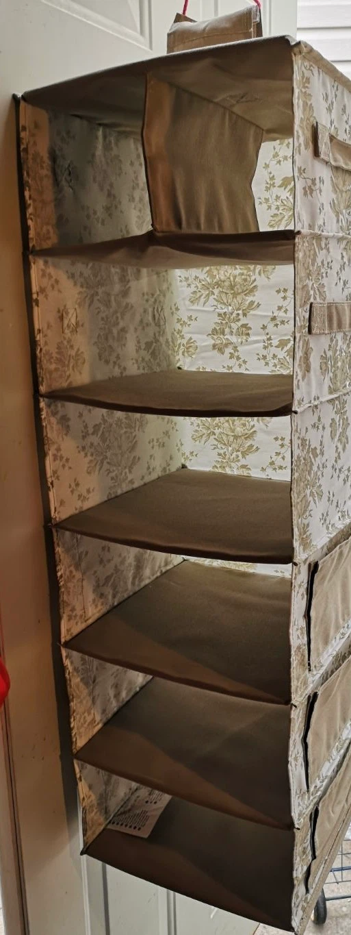 Floral Hanging Closet Organizer with 6 Shelves