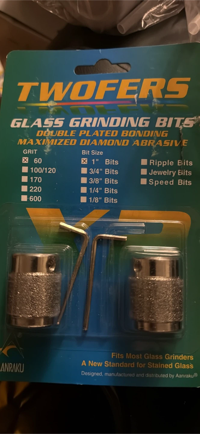 TWOFERS Glass Grinding Bits with 1" Bit Size