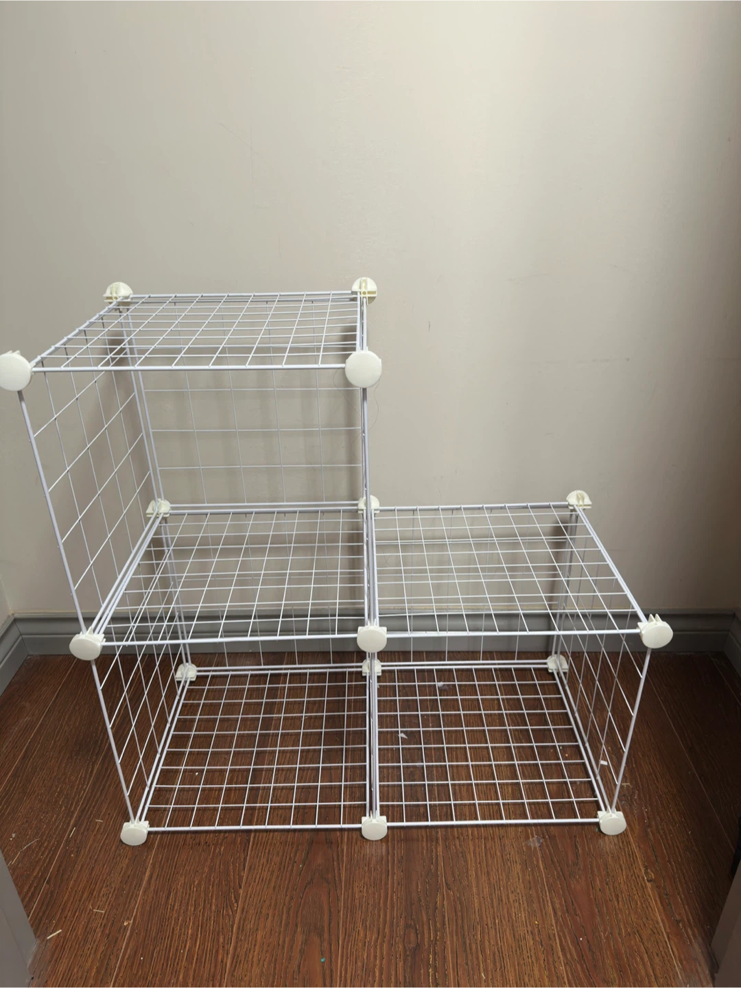 White Wire Cube Storage Shelf