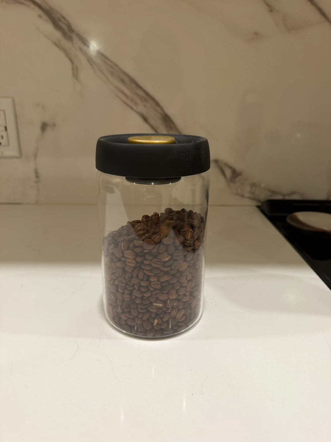 Glass Coffee Bean Storage Jar