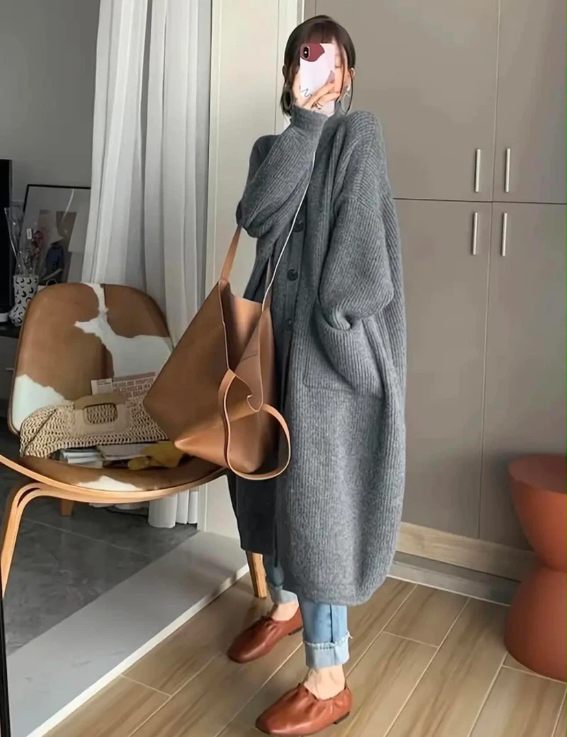 Women's Long Knit Cardigan