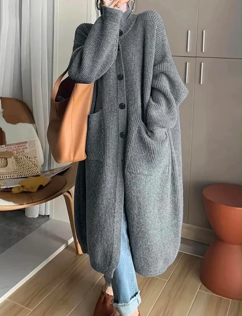 Women's Long Knit Cardigan - photo 3