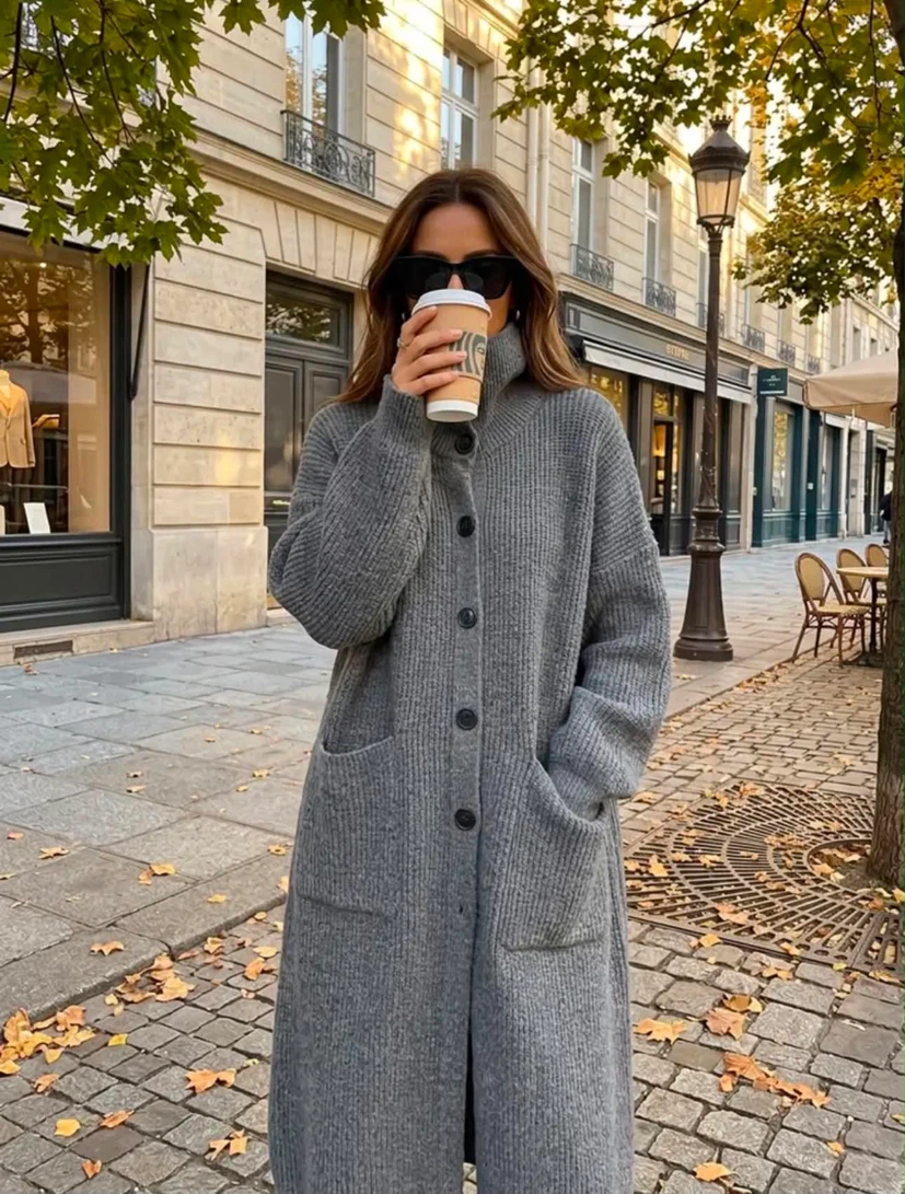 Women's Long Knit Cardigan - photo 4