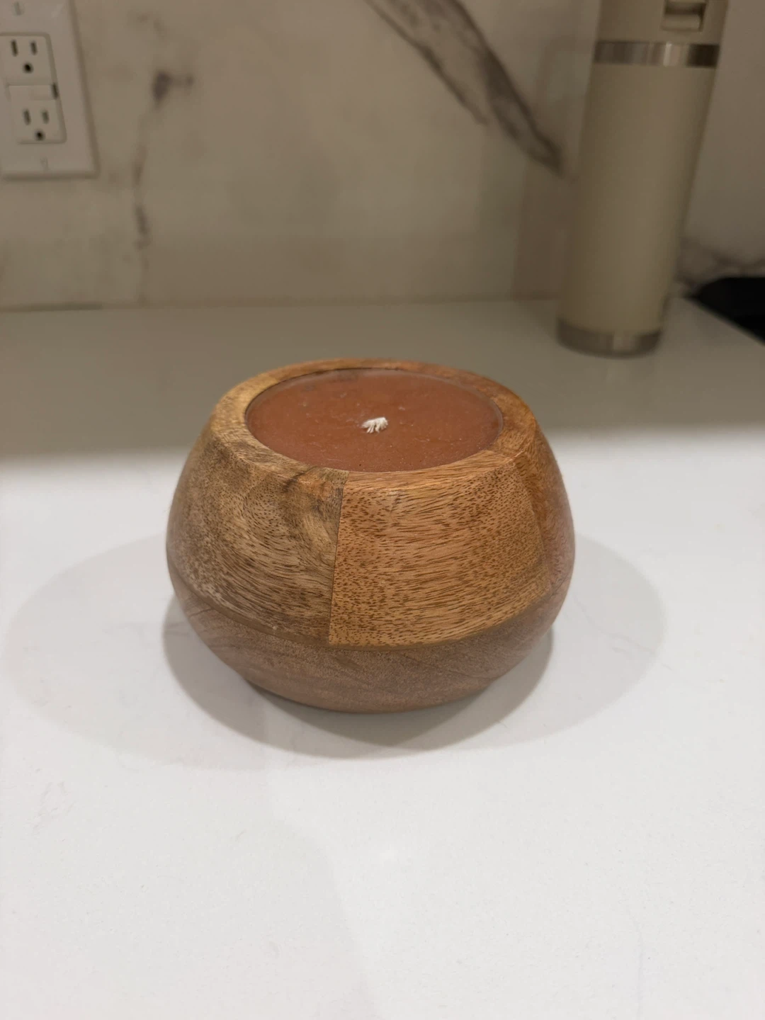 Wooden candle