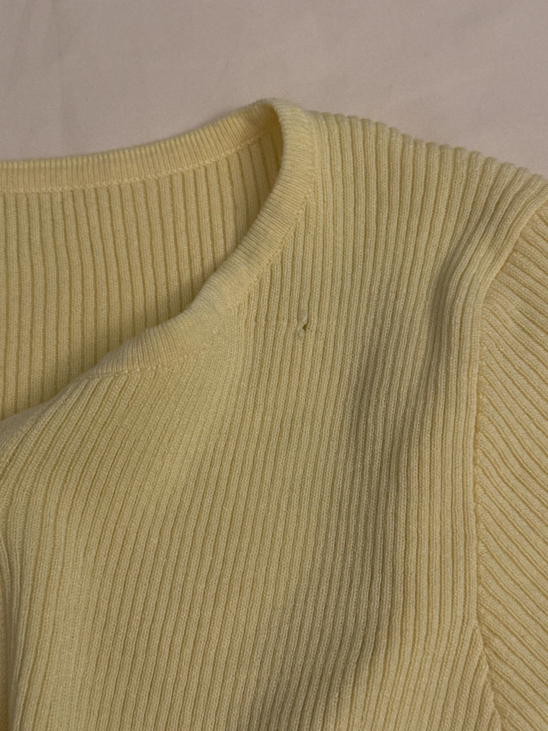 Yellow Button-Up Ribbed Cardigan - photo 2