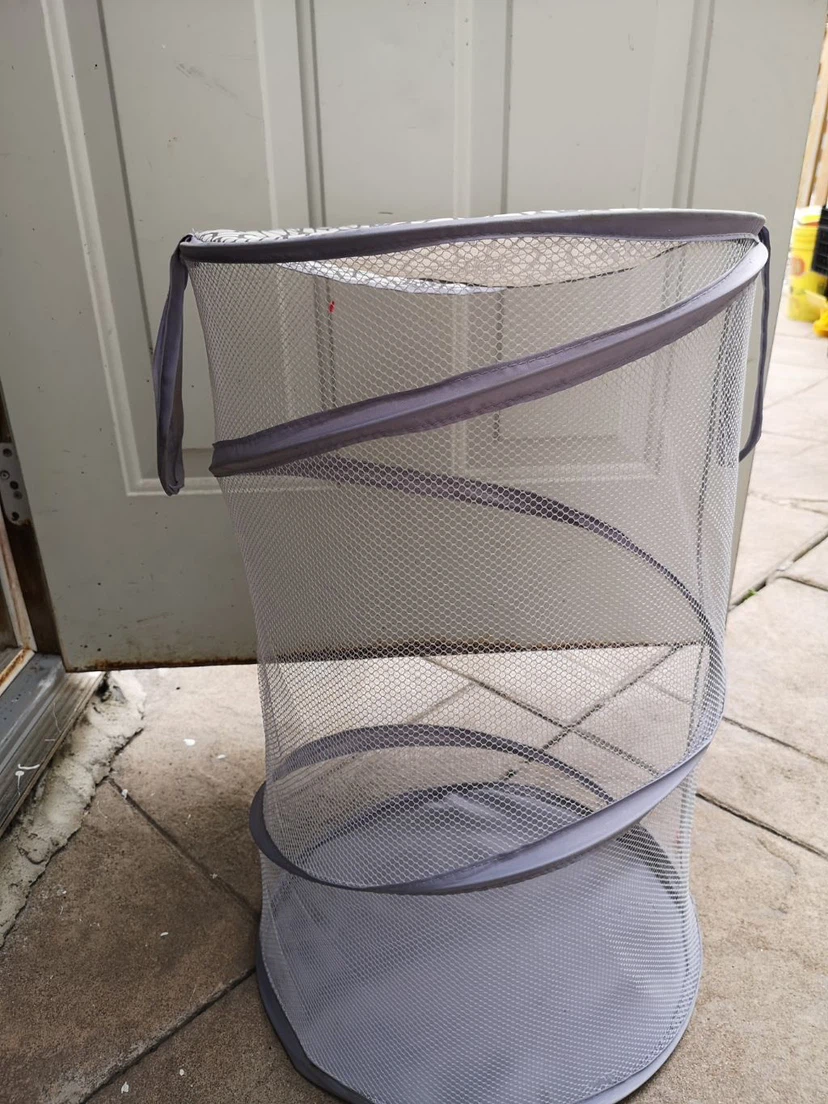 Grey pop up mesh laundry hamper - photo 2