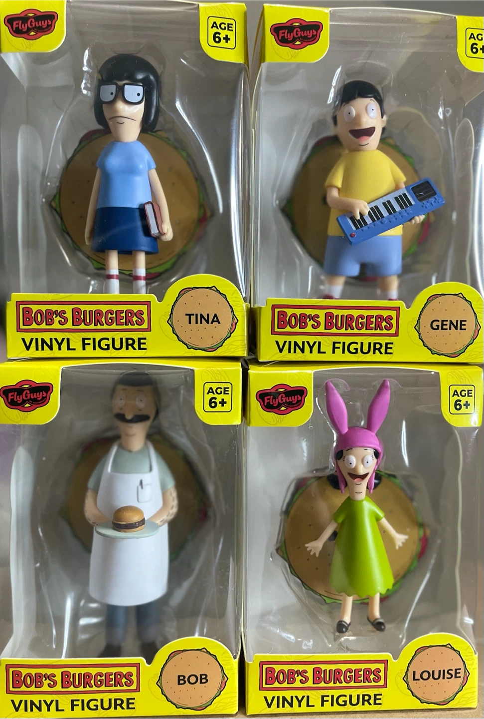 Bob's Burgers Vinyl Figures - Tina, Gene, Bob, Louise