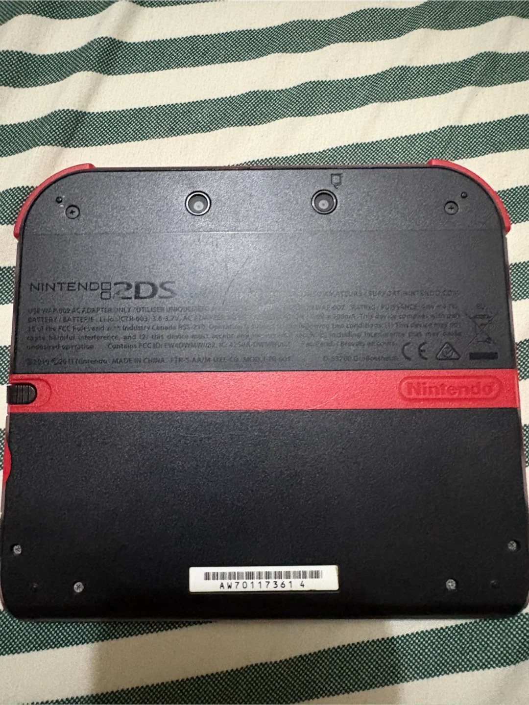 NINTENDO 2DS RED & BLACK MODDED - photo 2