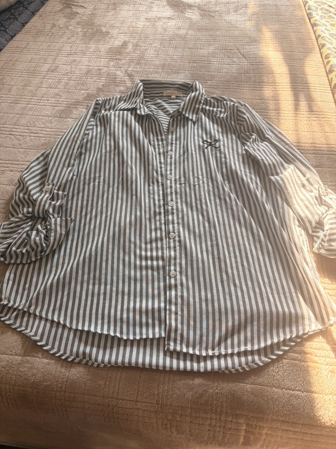 Eden & Olivia Striped Button-Up Shirt