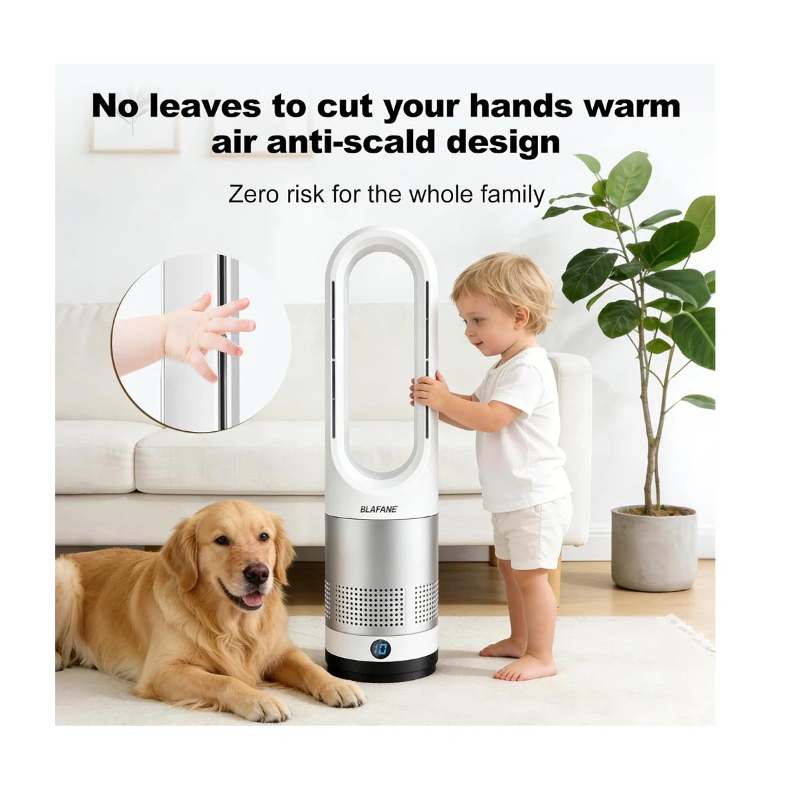 Brand new 22" Bladeless Tower Fan, 10 Speeds Oscillating Fan - photo 5