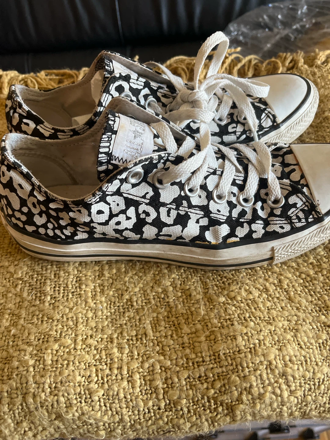 Converse All Star Leopard Print Sneakers Size 6.5 - photo 2