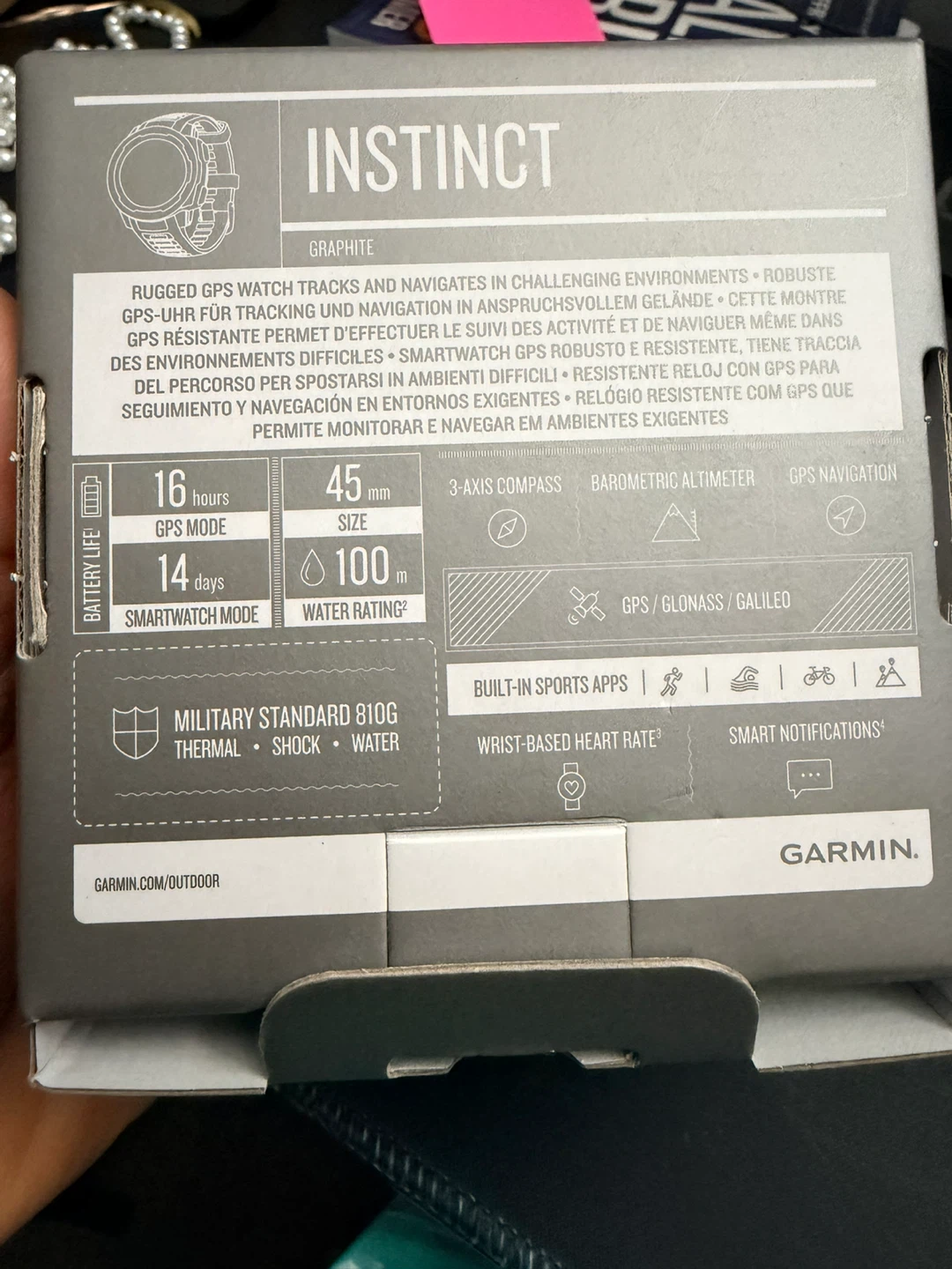 Garmin Instinct Rugged GPS Watch Graphite - photo 2