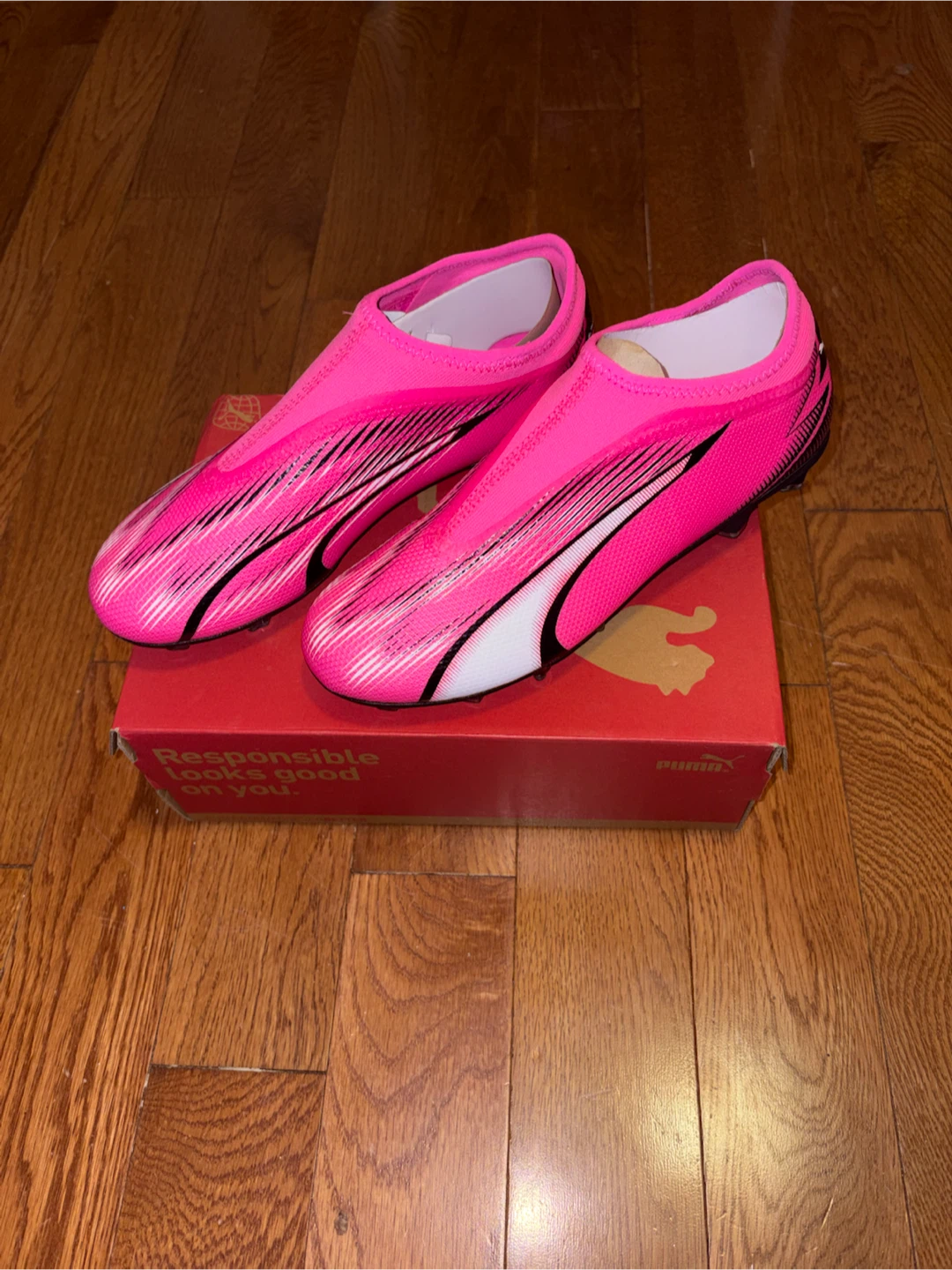 Puma Ultra Match LL FG/AG Jr Poison Pink Soccer Cleats