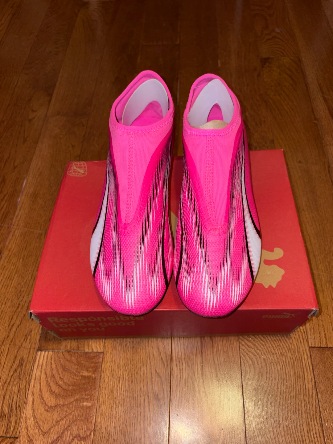 Puma Ultra Match LL FG/AG Jr Poison Pink Soccer Cleats - photo 2