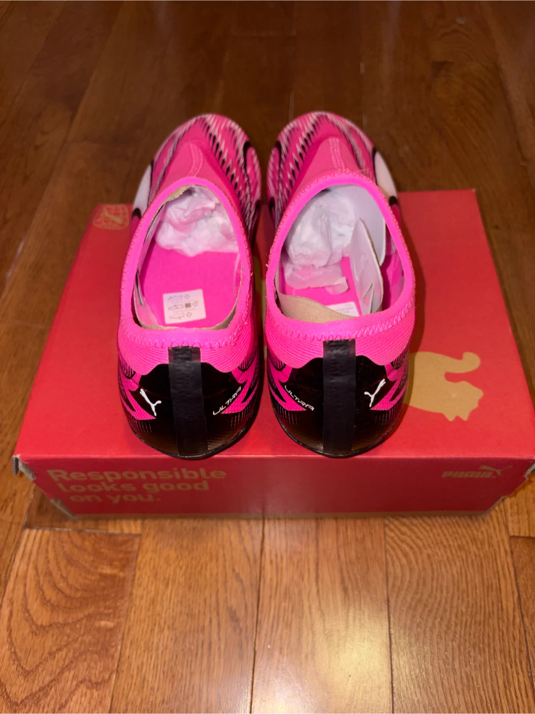 Puma Ultra Match LL FG/AG Jr Poison Pink Soccer Cleats - photo 3
