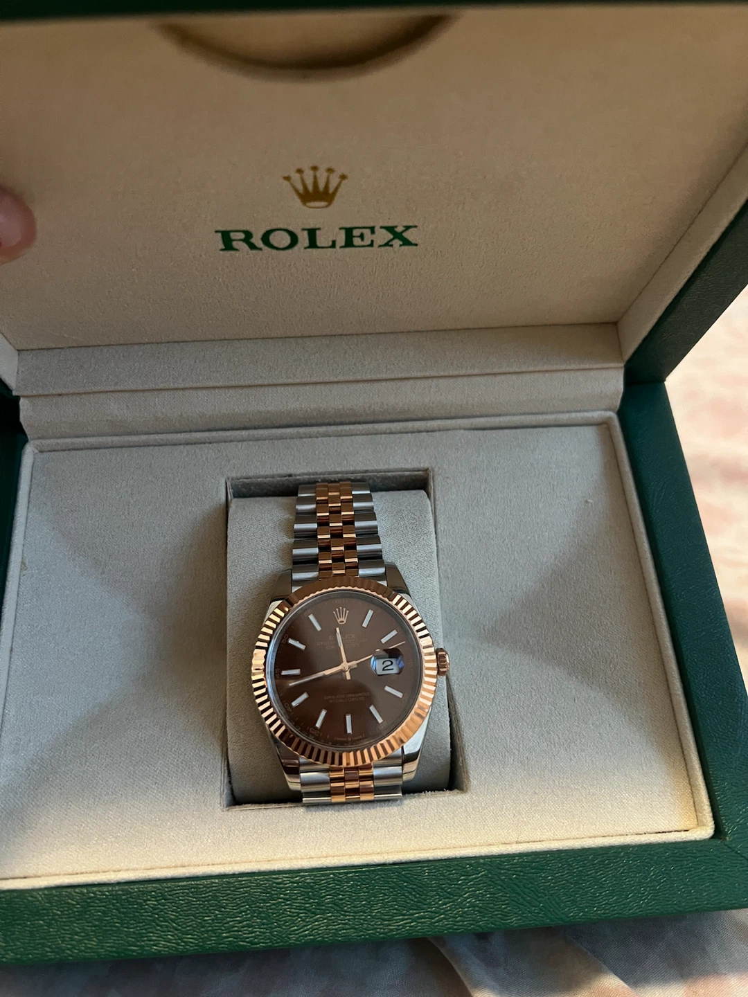 Rolex Datejust Two-Tone Chocolate Dial Watch