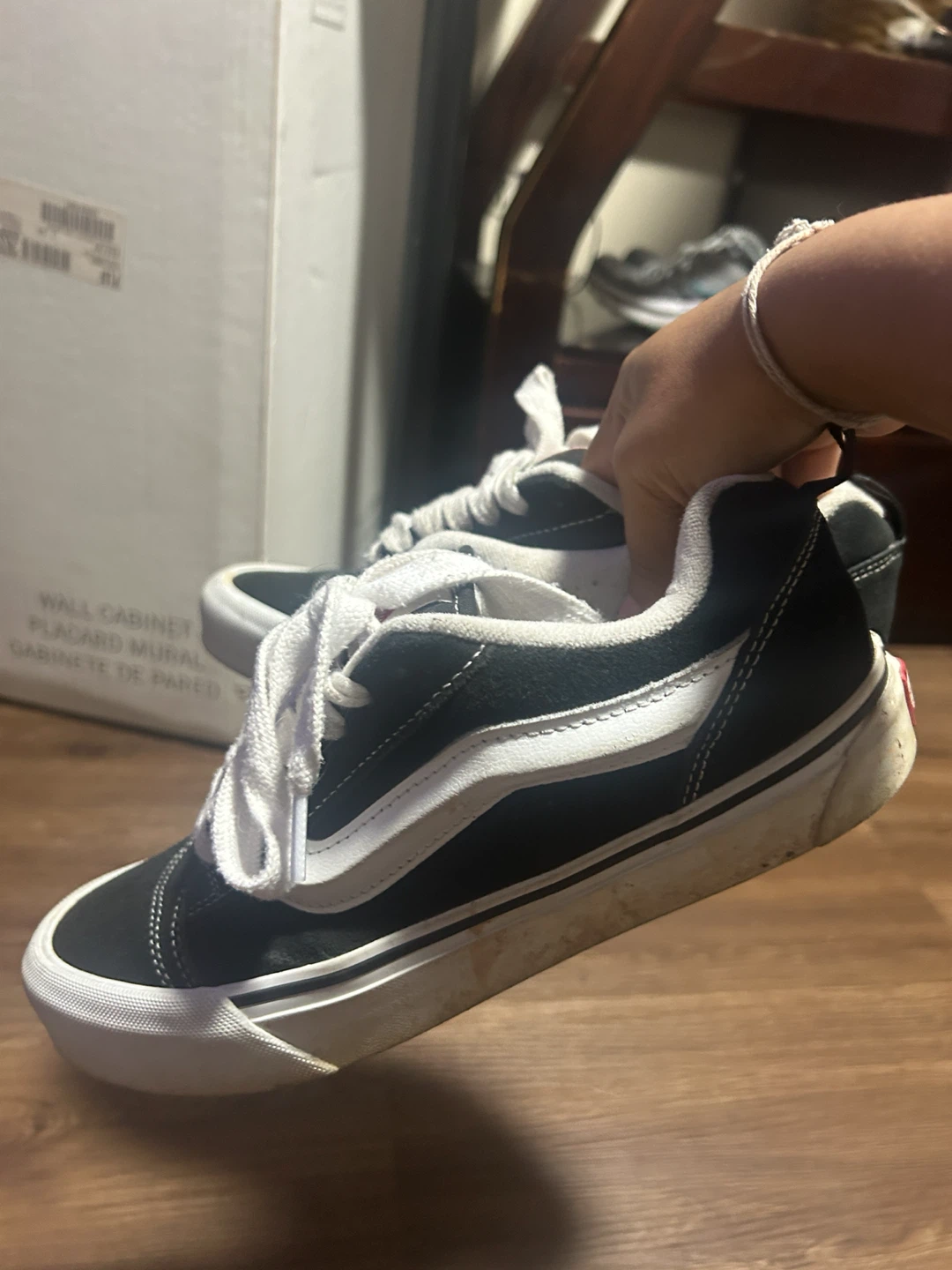 Vans Knu Skool Shoes in Black and White - photo 3