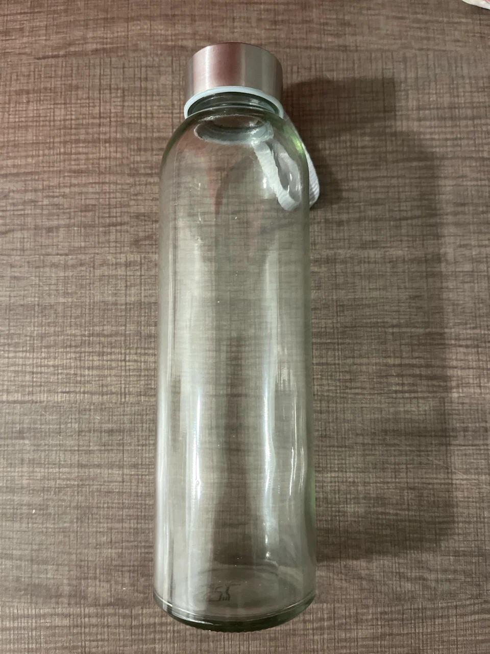 Glass water bottle