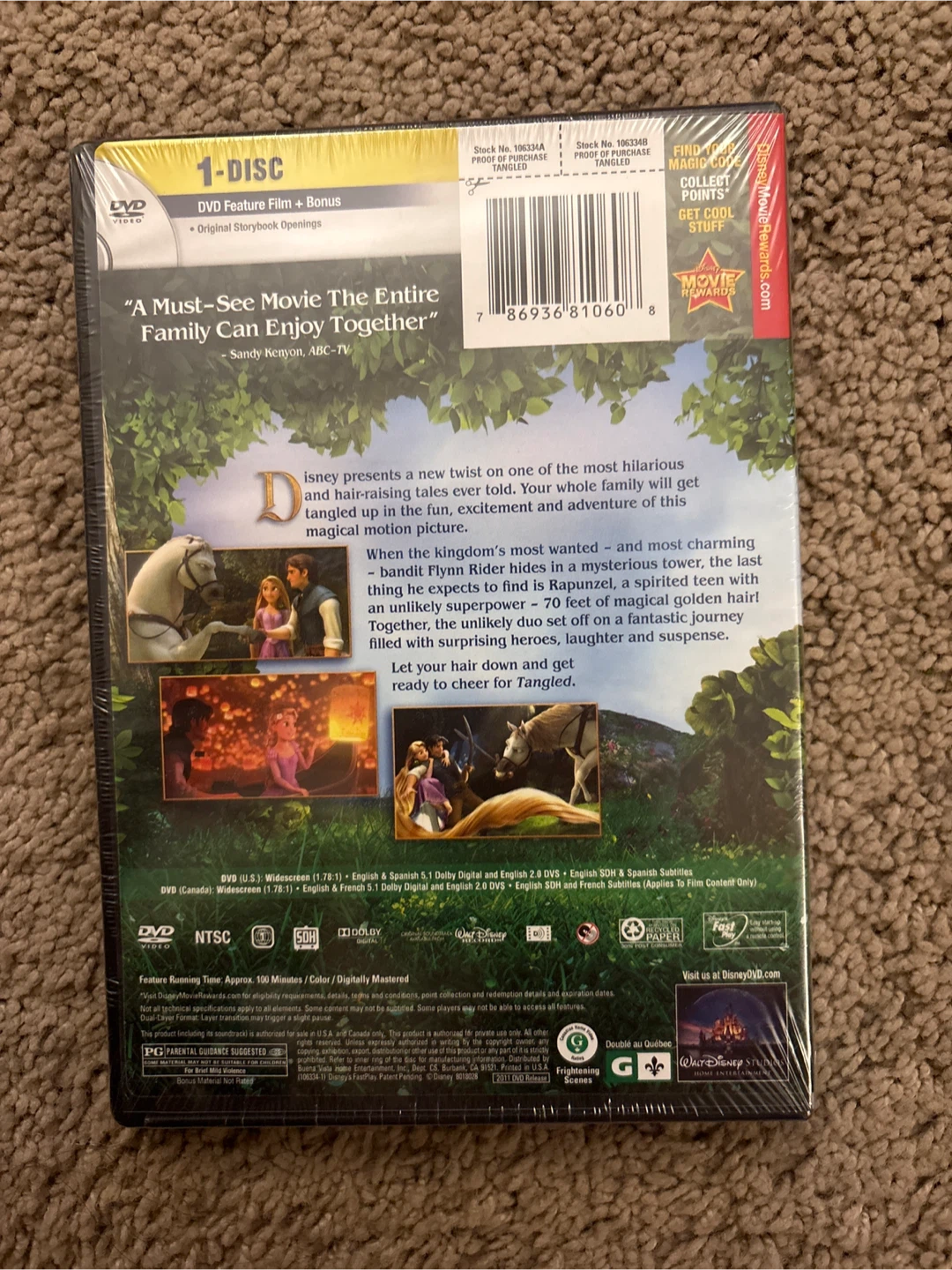 Disney Tangled DVD - Still SEALED - photo 2