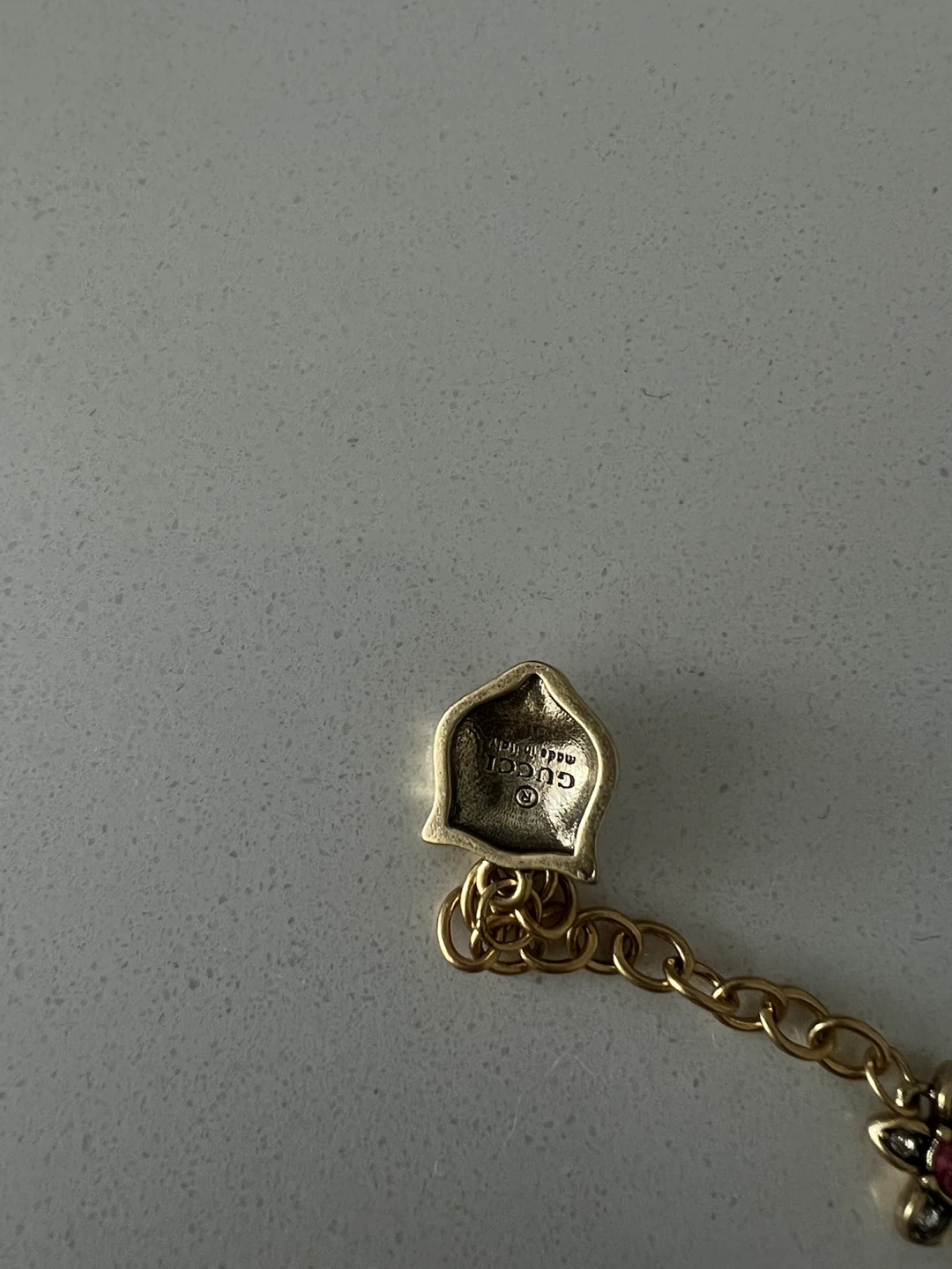 Gucci Double G Flower Bracelet with Pink Crystals - photo 3