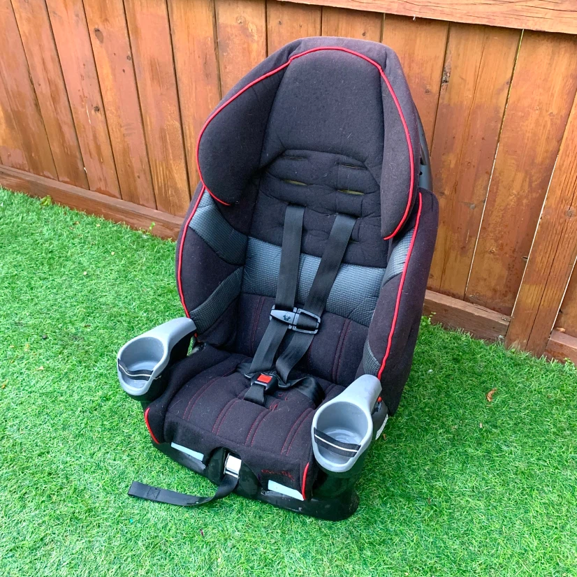 Graco black and red car seat