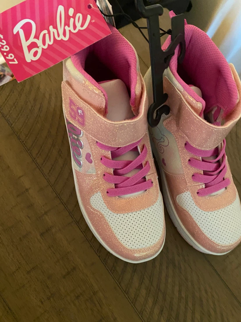 Barbie High-Top Sneakers Pink Glitter size 2 - photo 5