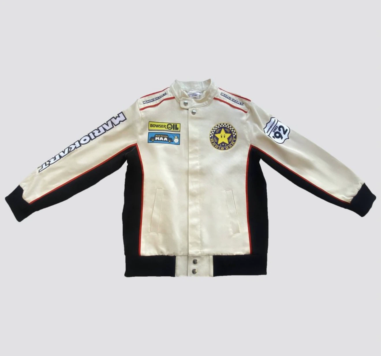 Mario Kart Canvas Racing Jacket Kids - White M/L