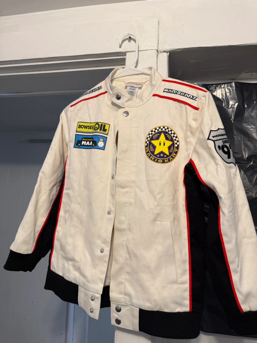 Mario Kart Canvas Racing Jacket Kids - White M/L - photo 3