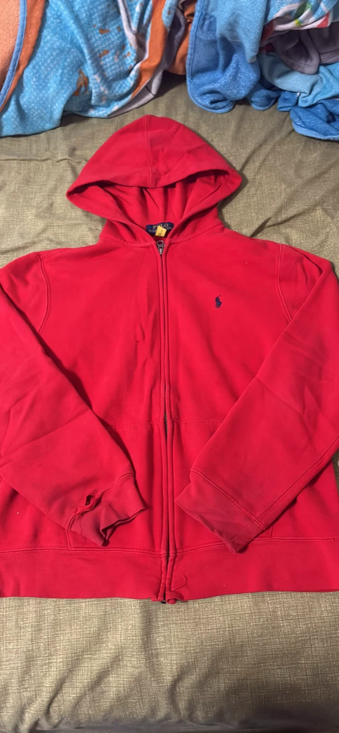 Polo Ralph Lauren Red Zip-Up Hoodie
