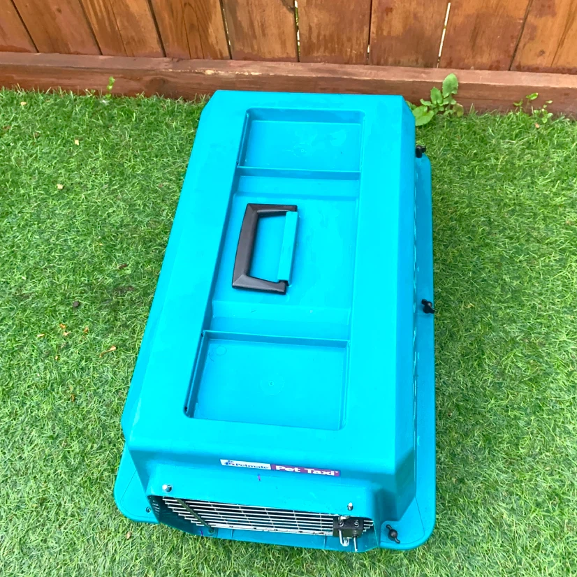 Small Pet Carrier Crate Dog Cat Travel Kennel Plastic Pet Taxi - photo 4