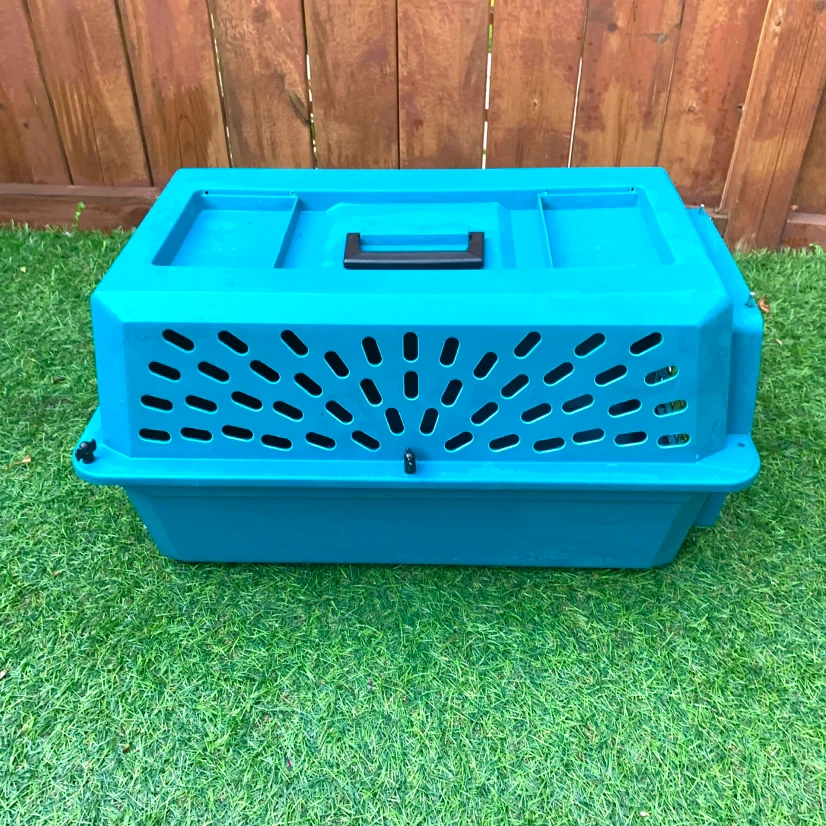 Small Pet Carrier Crate Dog Cat Travel Kennel Plastic Pet Taxi - photo 5
