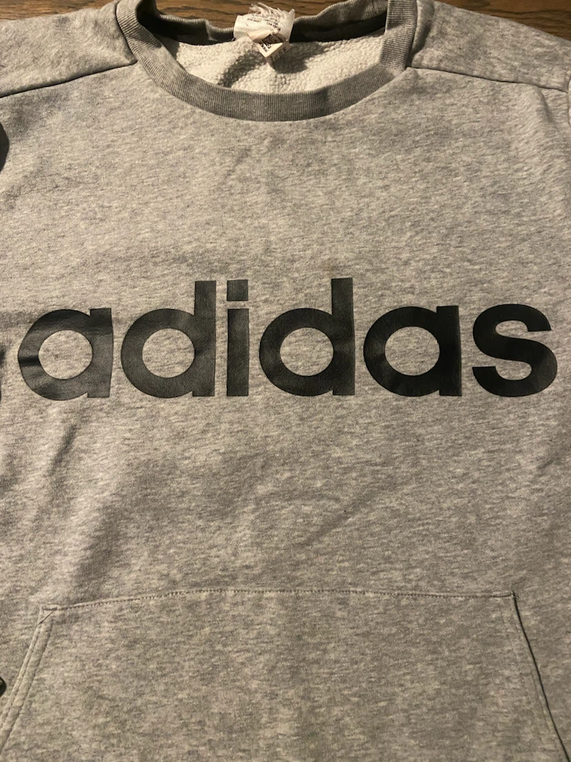 EUC: Adidas Grey Crewneck Pullover Sweatshirt - Youth M - photo 4