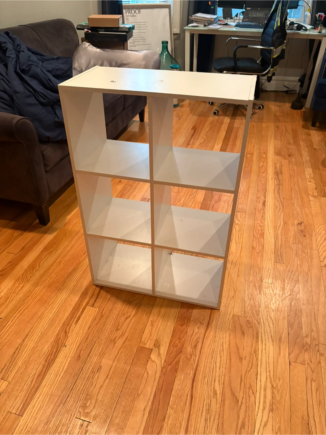 White 6-Cube Storage Shelf Organizer