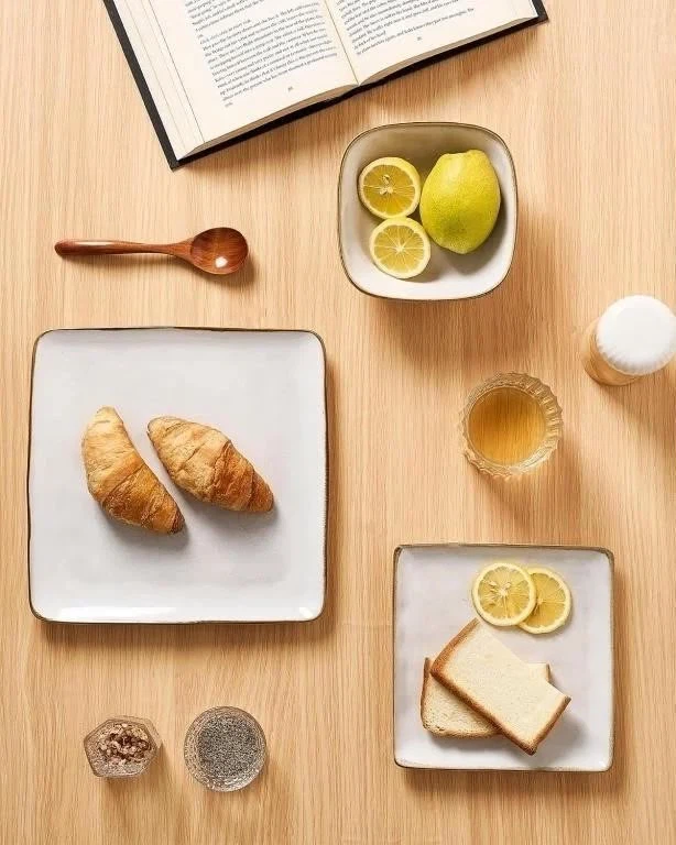 White & Gold Rim Dinnerware Set - photo 5