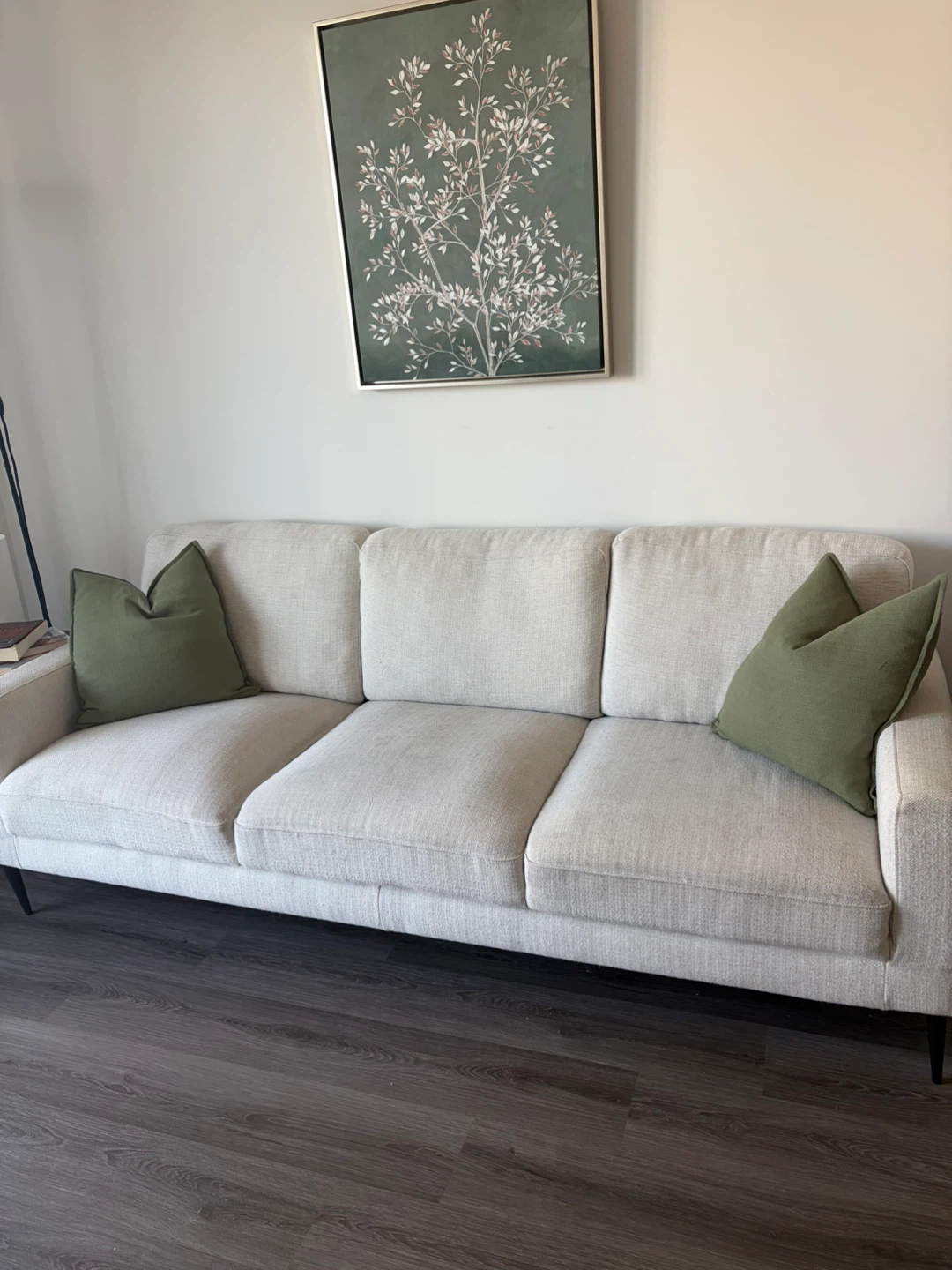 Modern Cream 3-Seater Sofa