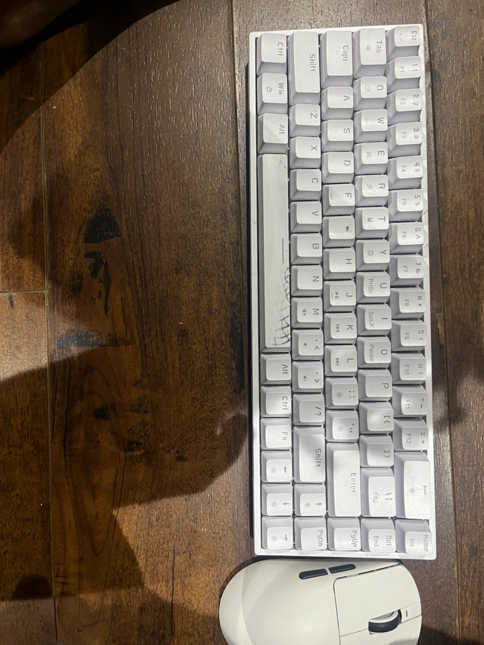 White 60% Mechanical Keyboard with Mouse
