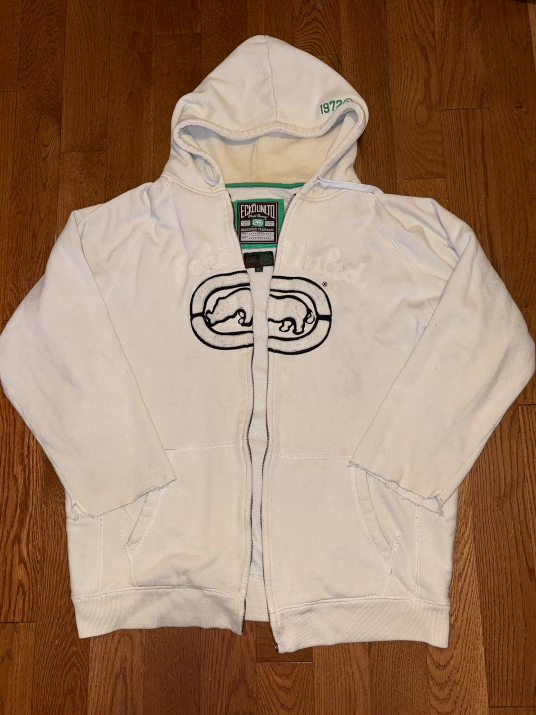 Vintage Ecko Unltd. White Zip-Up Hoodie
