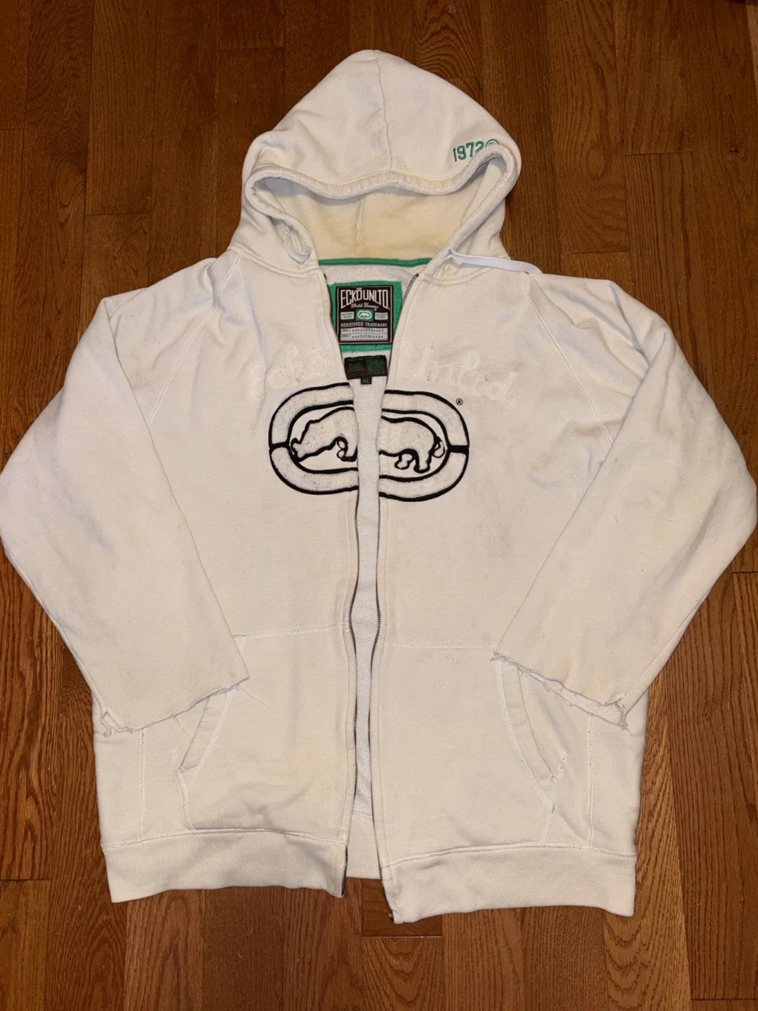 Vintage Ecko Unltd. White Zip-Up Hoodie