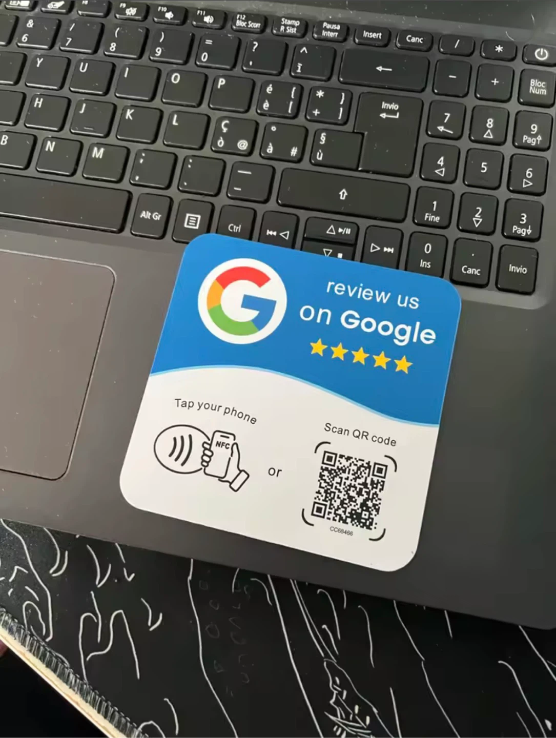 Google Review NFC and QR Code Sign