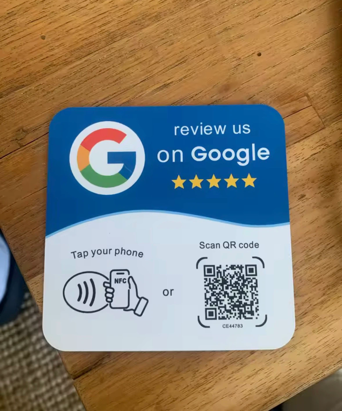 Google Review NFC and QR Code Sign - photo 3