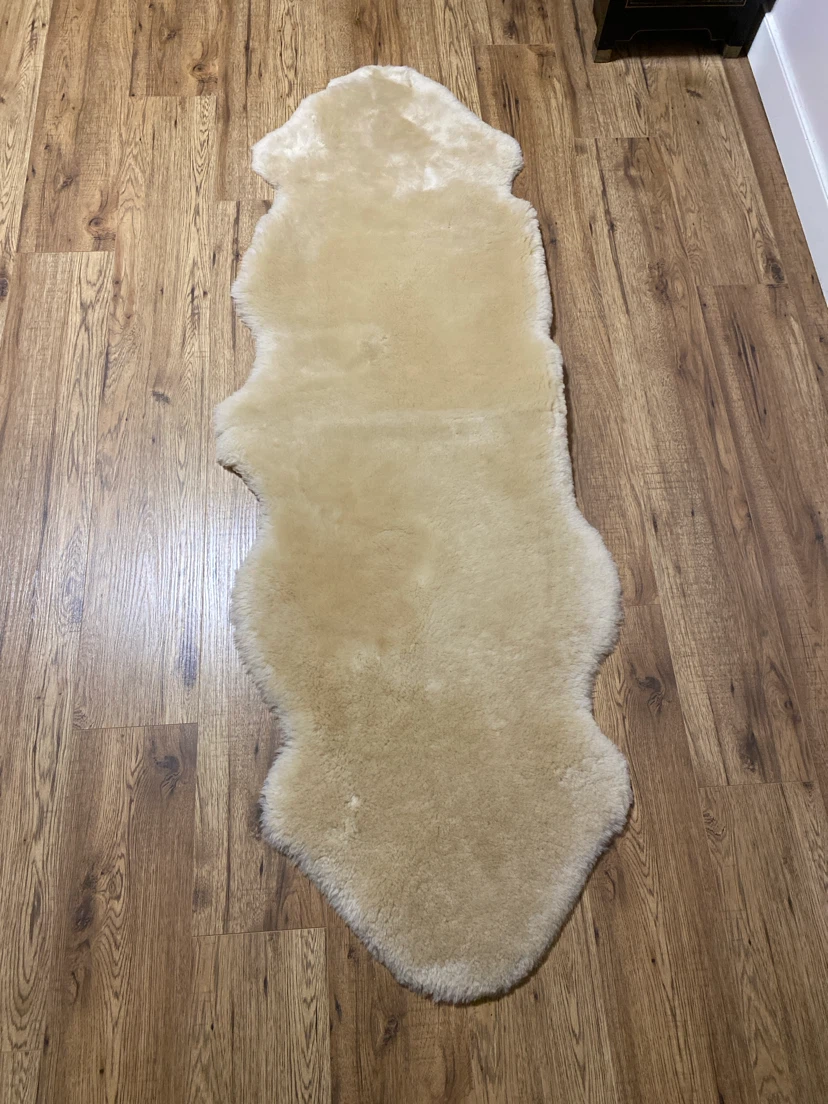 Cream sheepskin rugs set of 2 - photo 3