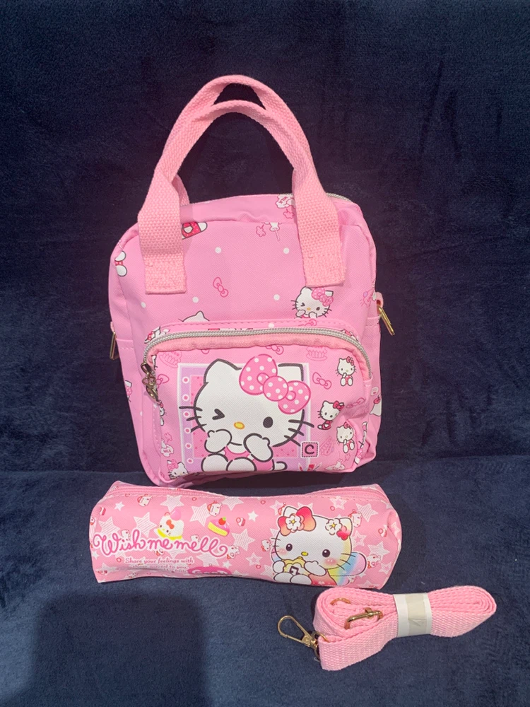 Pink Hello Kitty Lunch Bag and Pencil Case Set