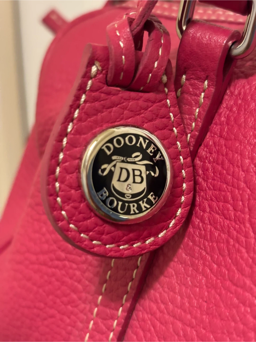 Dooney & Bourke Pink Pebbled Leather Shoulder Bag