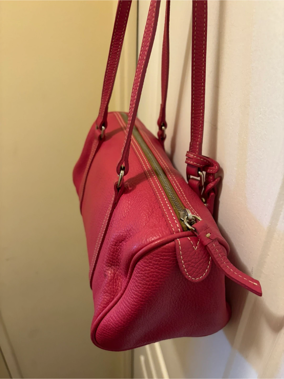 Dooney & Bourke Pink Pebbled Leather Shoulder Bag - photo 2