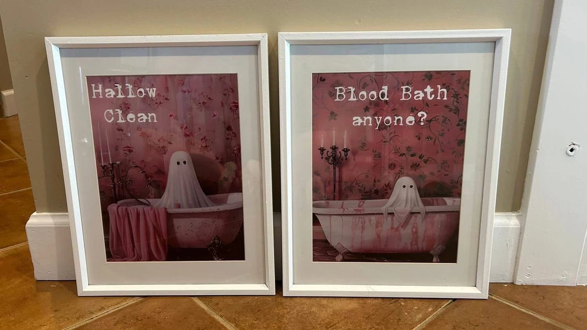 Pair of Ghost Art Framed Prints