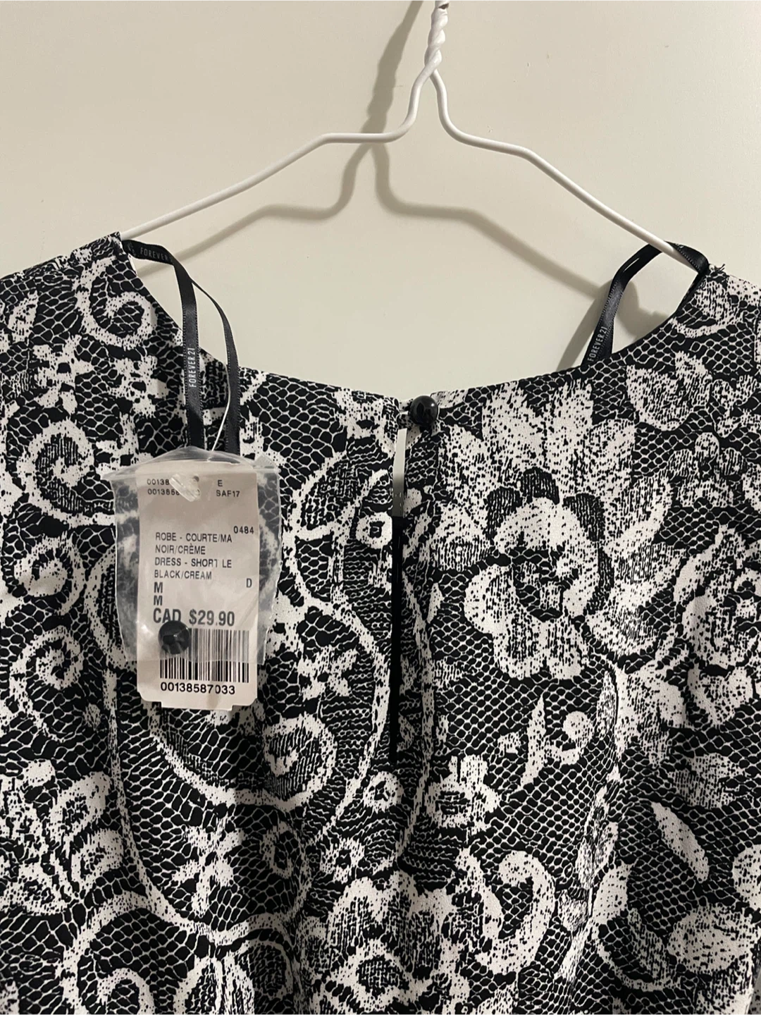 Brand new black floral mini dress-medium - photo 2