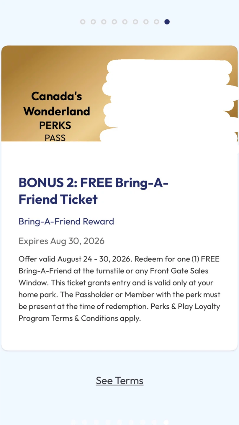 3 Canada's Wonderland Ticket (cross posted) - photo 2