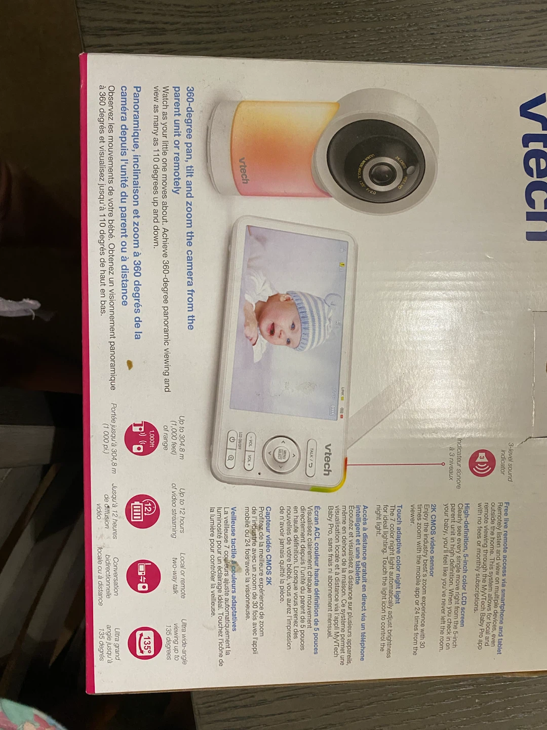 VTech 5" Smart Wi-Fi 1080p Pan & Tilt Monitor - photo 3