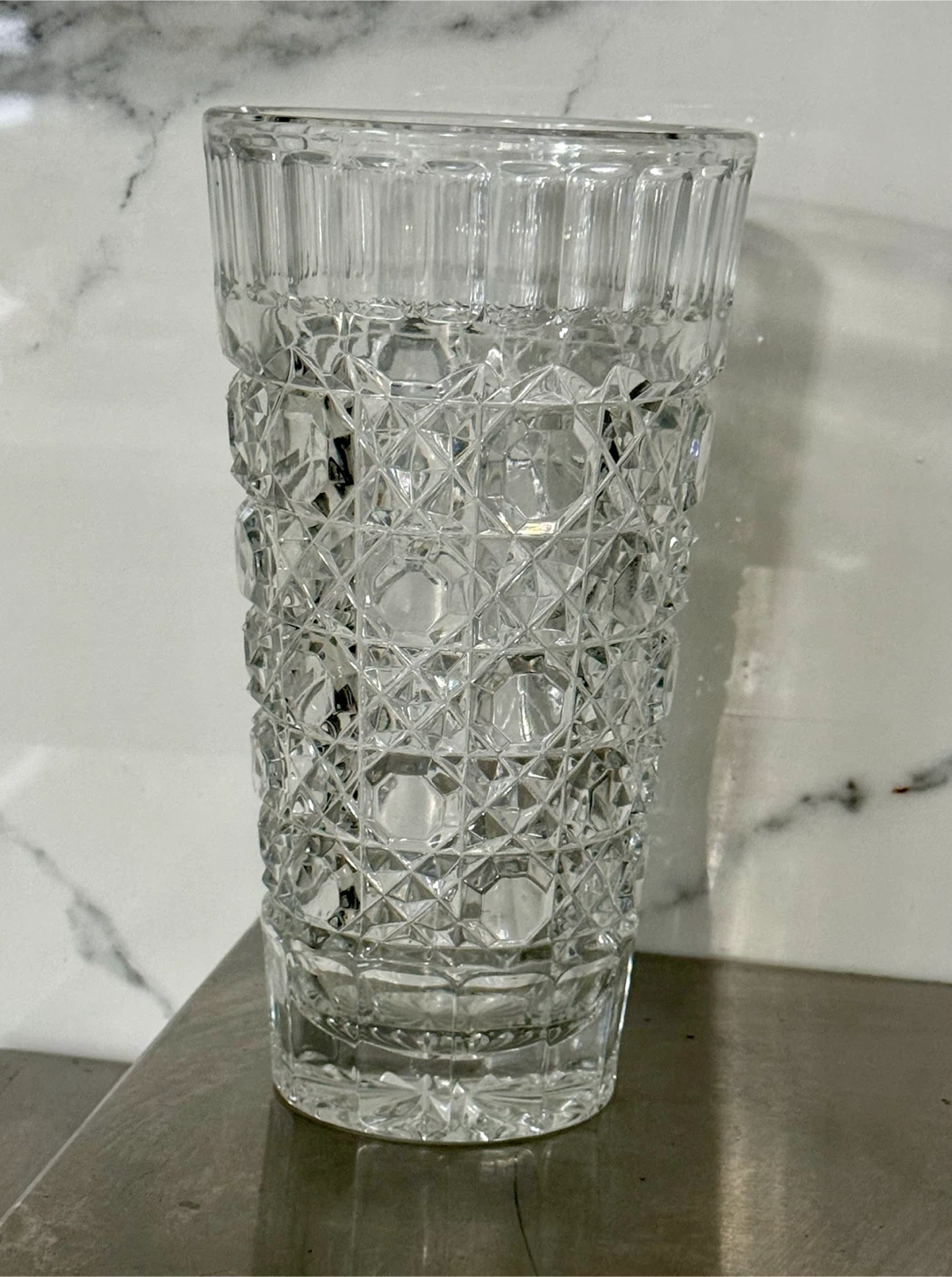 Stunning vintage crystal vase