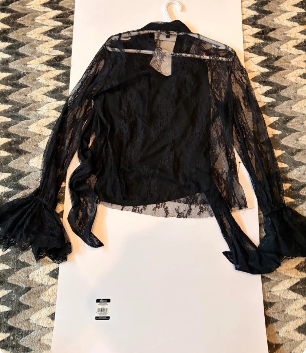 Melanie Lyne Black Lace Blouse Size 10 - photo 2